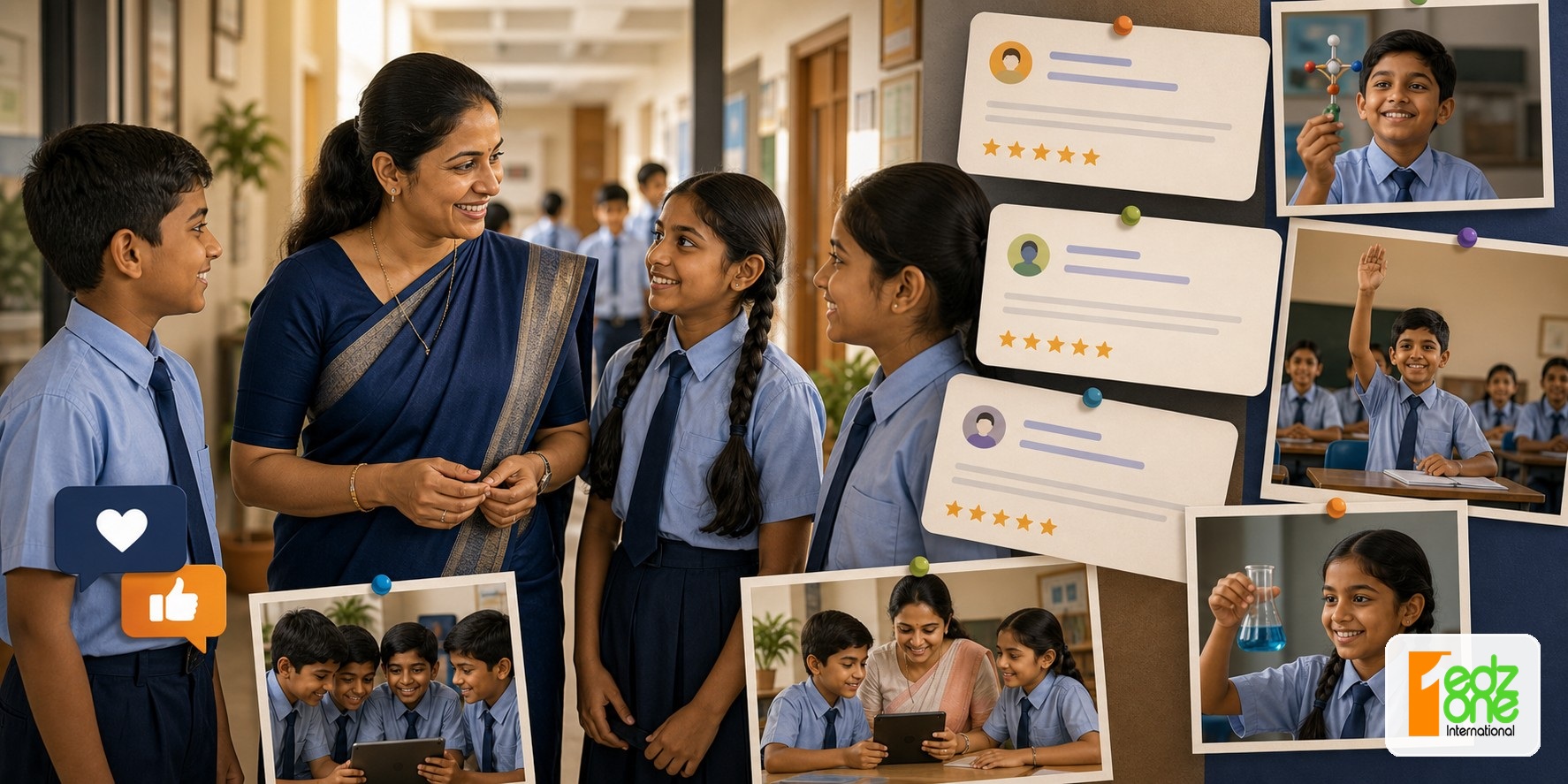 School and student feedback collage for EDZ ONE learning impact