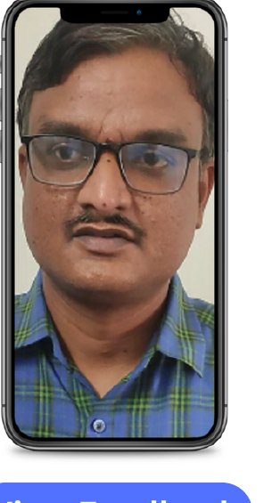 Teacher feedback video frame from BVK School, Chinna Amiram