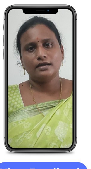Teacher feedback video frame from BVK School, Chinna Amiram