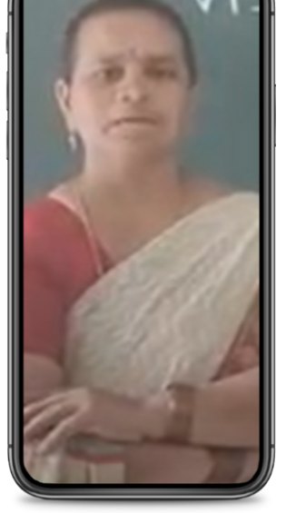 Teacher feedback video frame from BVK School, Maharani Pet